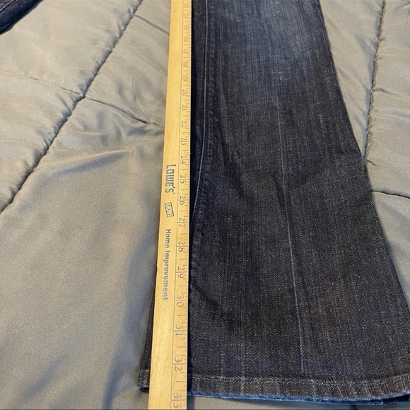 7 For all Mankind Low Rise Bootcut Jeans Women's 28 Dark Wash Denim Solid - Picture 4 of 7